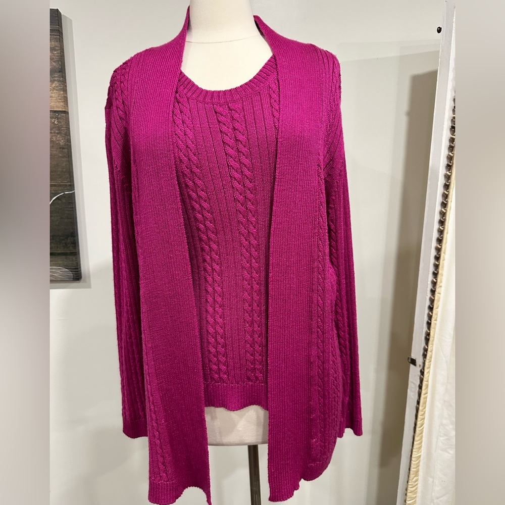 Chicos 2 piece sweater set Large